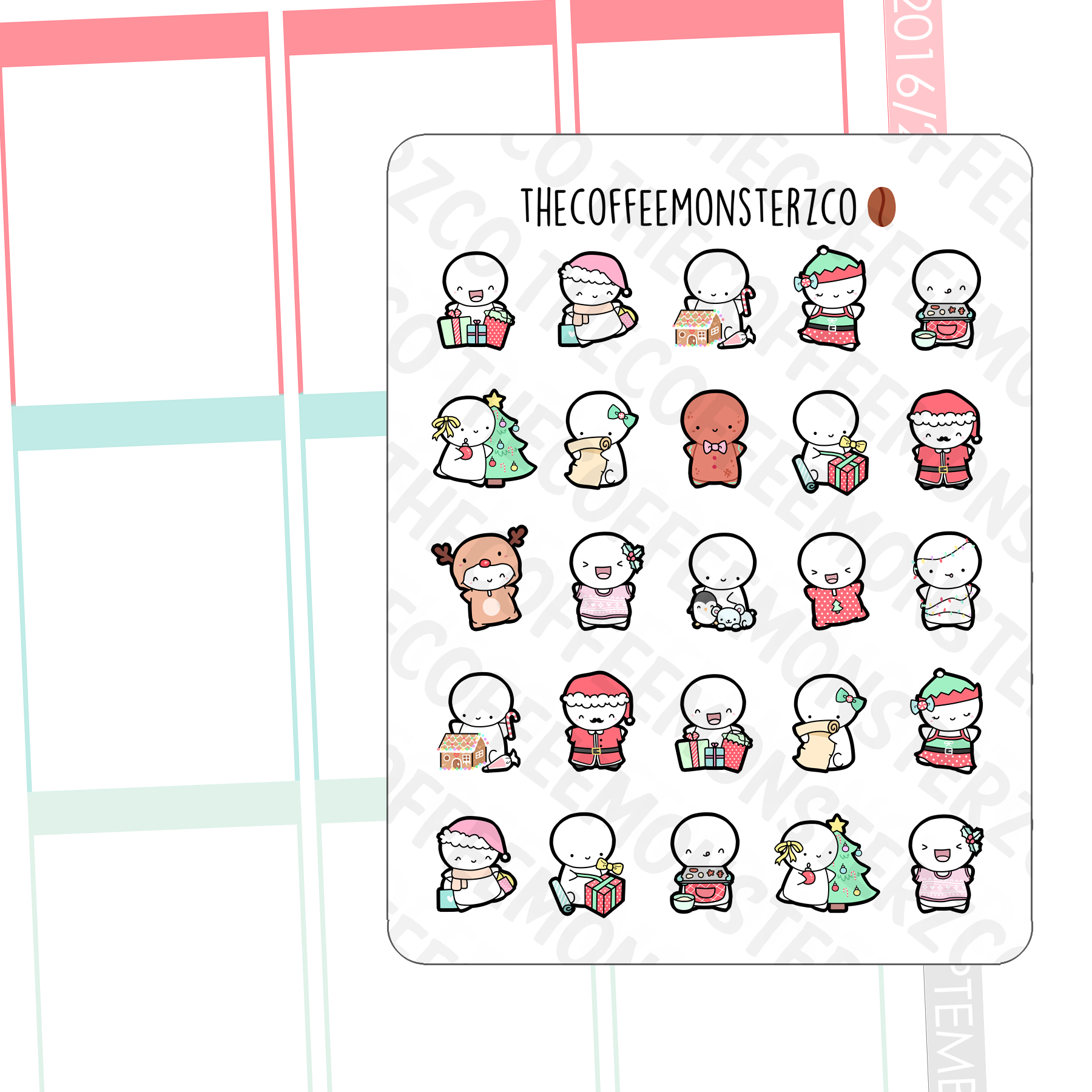 Christmas Emotis Sampler