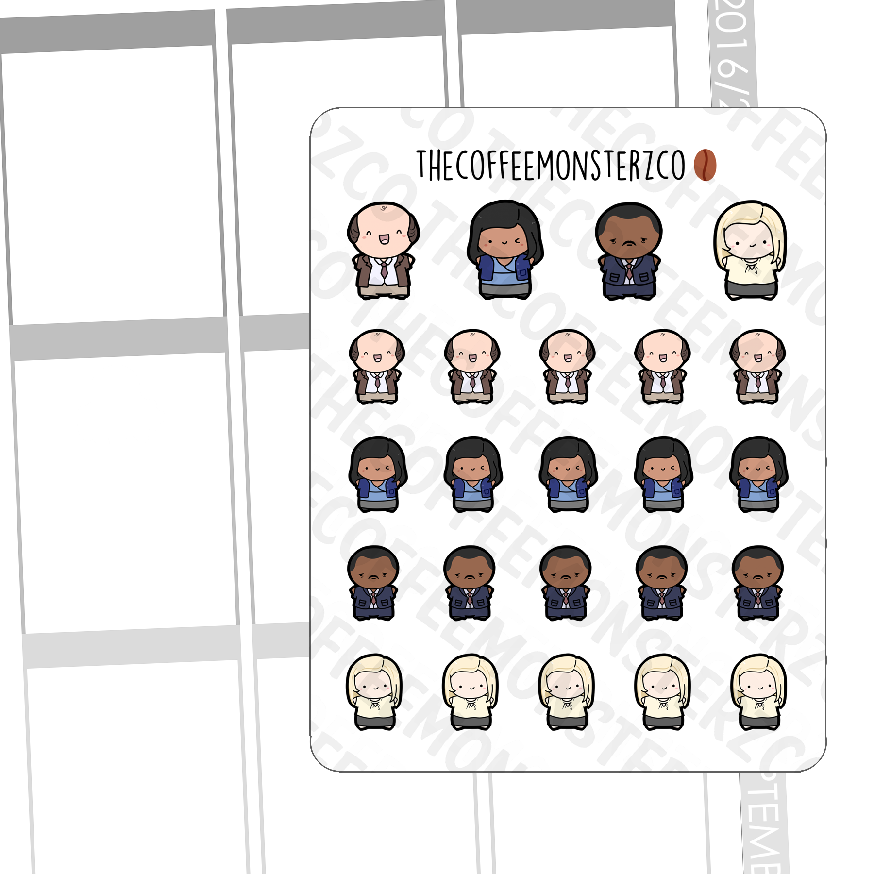 The Office Emotis - TheCoffeeMonsterzCo