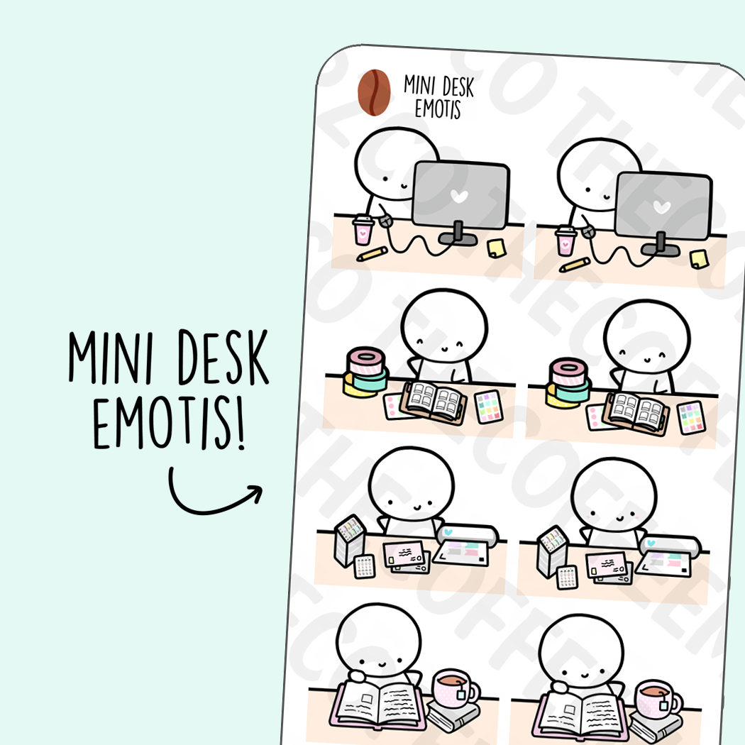 Mini Desk Emotis, TheCoffeeMonsterzCo