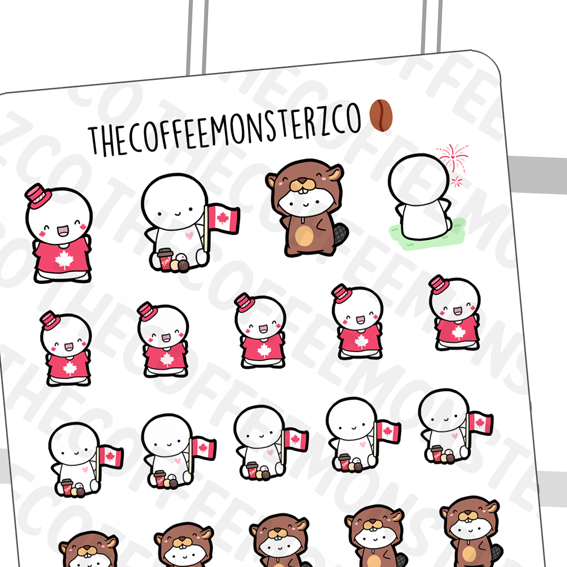 Canada Day Emotis, TheCoffeeMonsterzCo