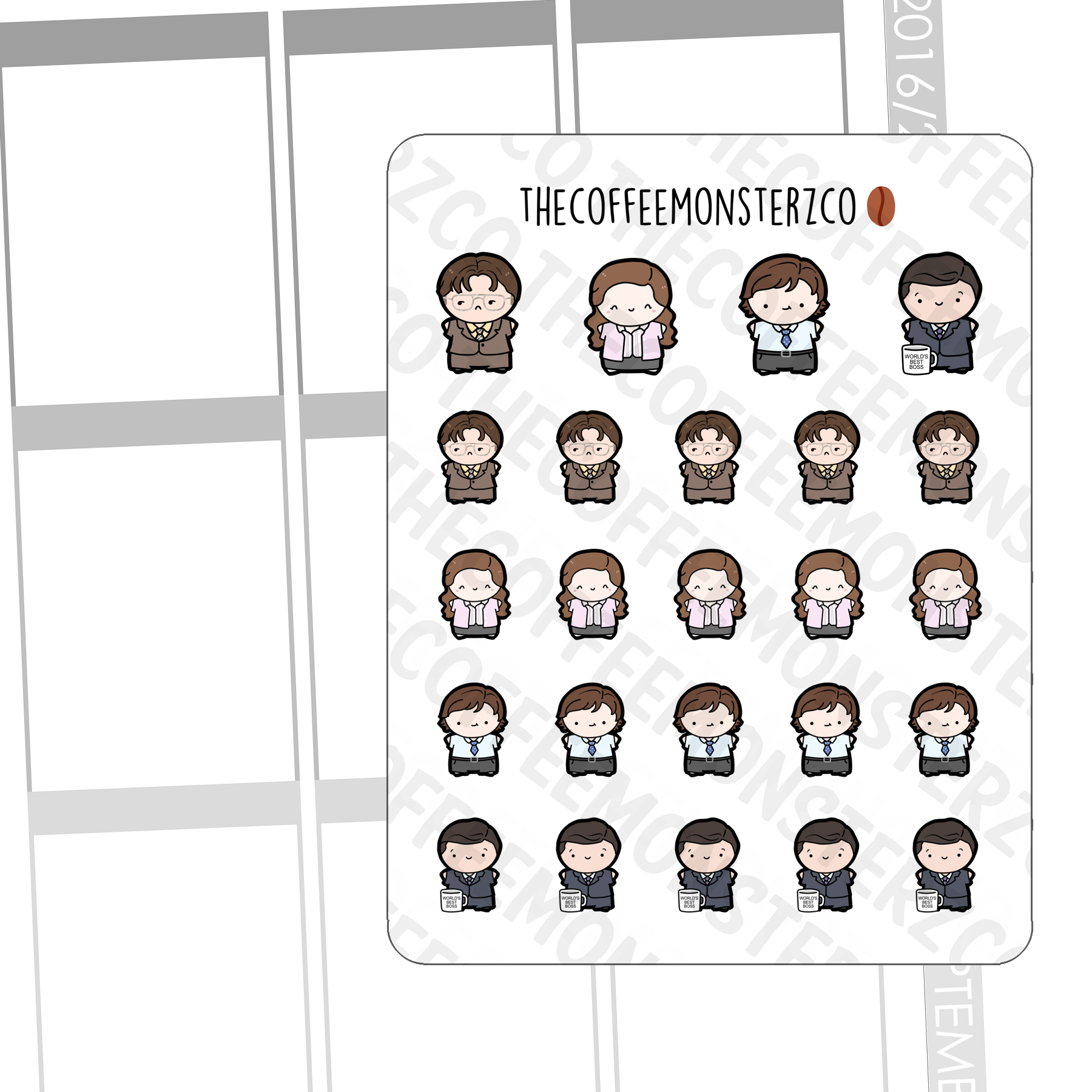 The Office Emotis - TheCoffeeMonsterzCo