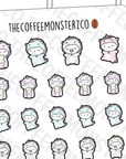 Unicorn Onesies Emotis - TheCoffeeMonsterzCo