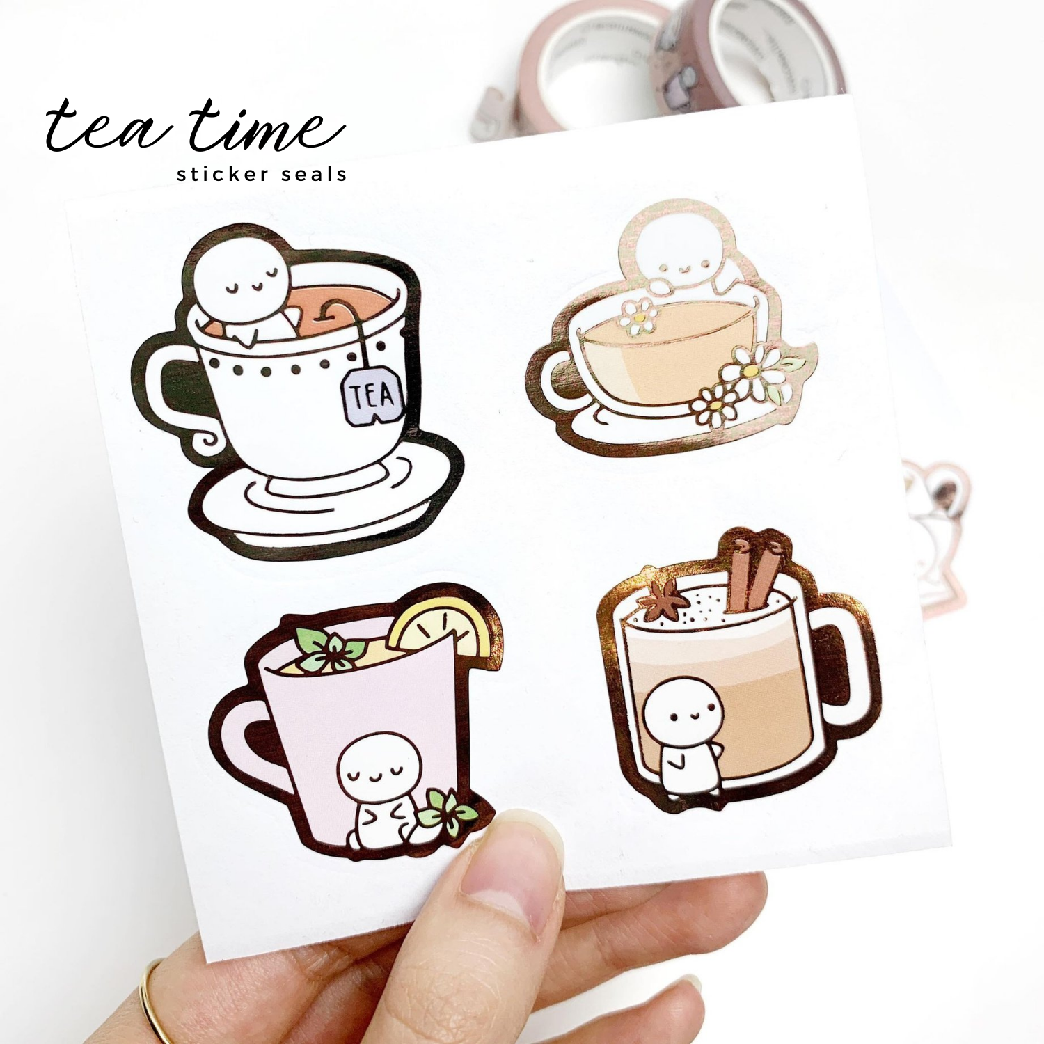 Coffee &amp; Tea Time Sticker Seals