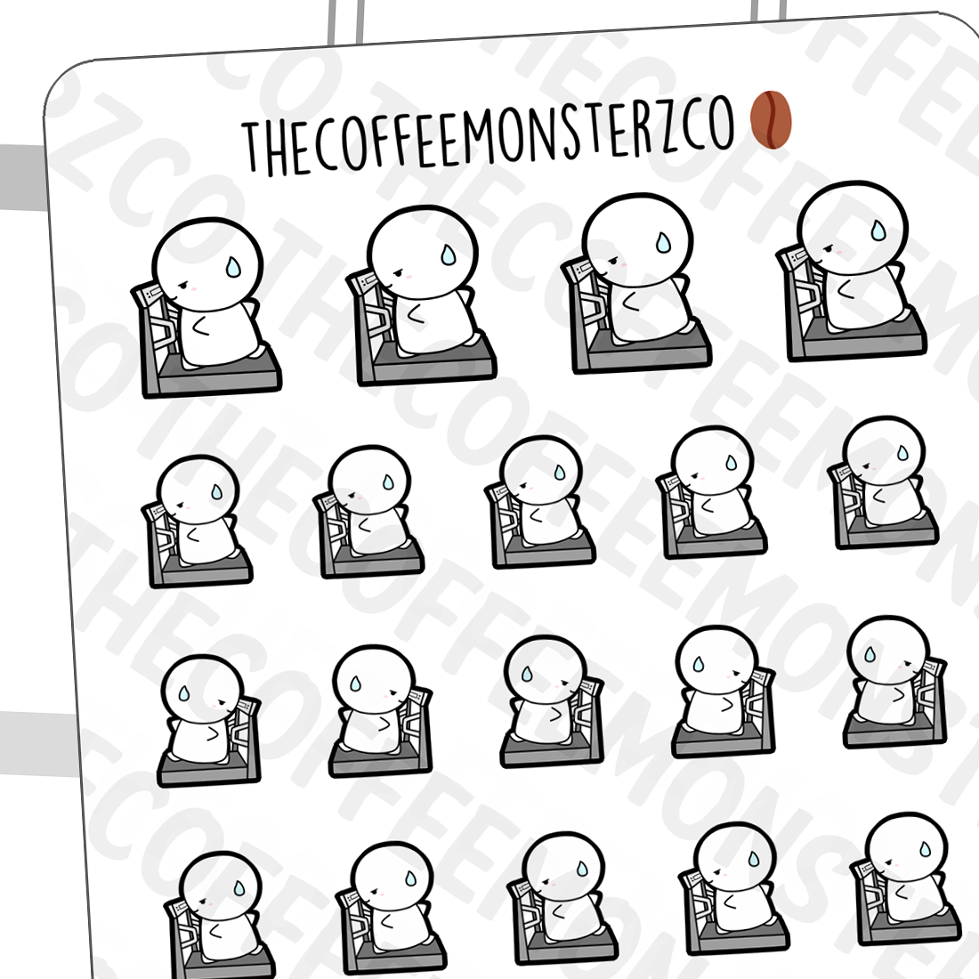 Treadmill Emotis - TheCoffeeMonsterzCo