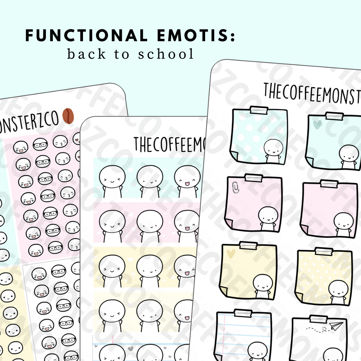 Back To School Functional Emotis