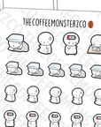 Fatigued Emotis - TheCoffeeMonsterzCo