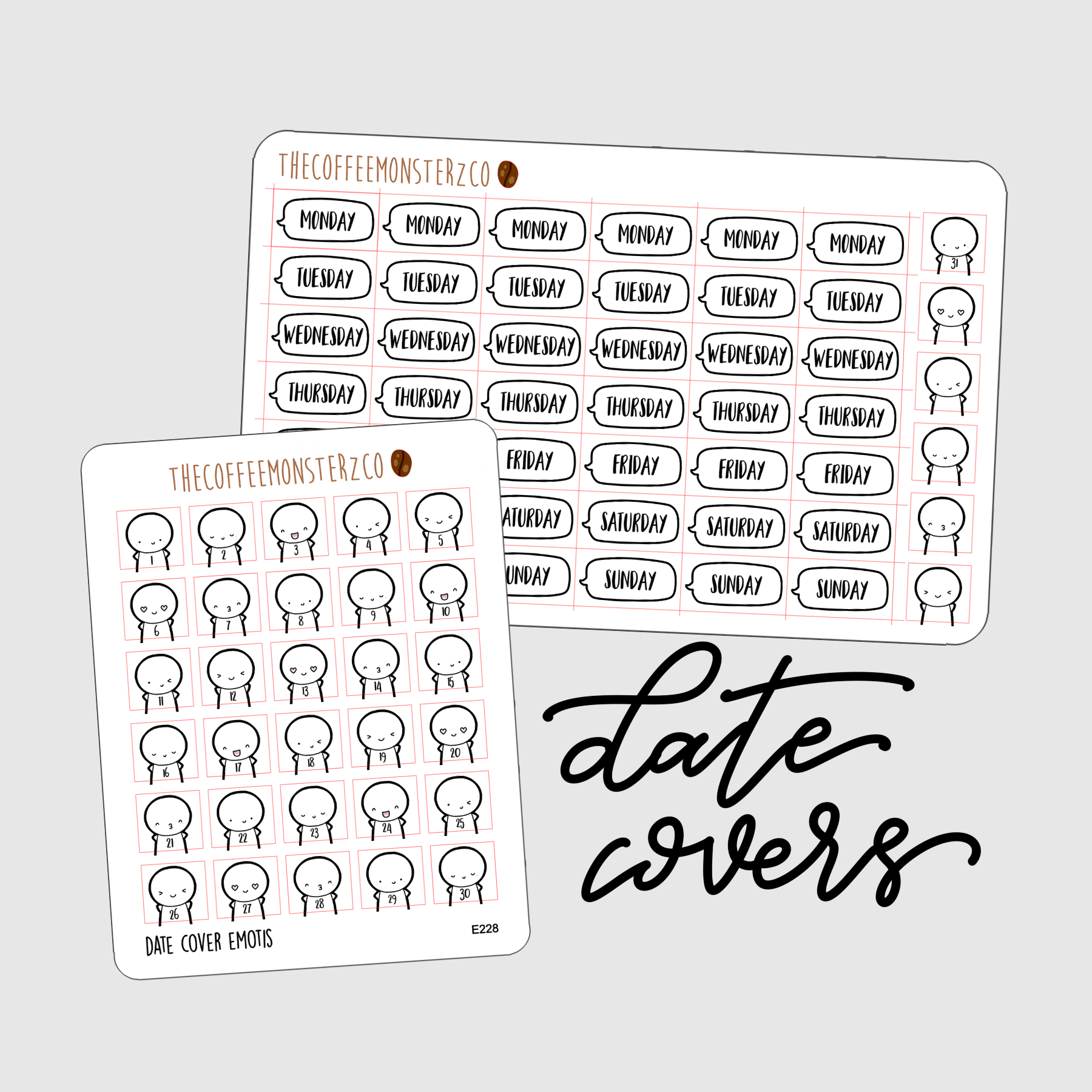 emoti date covers, TheCoffeeMonsterzCo
