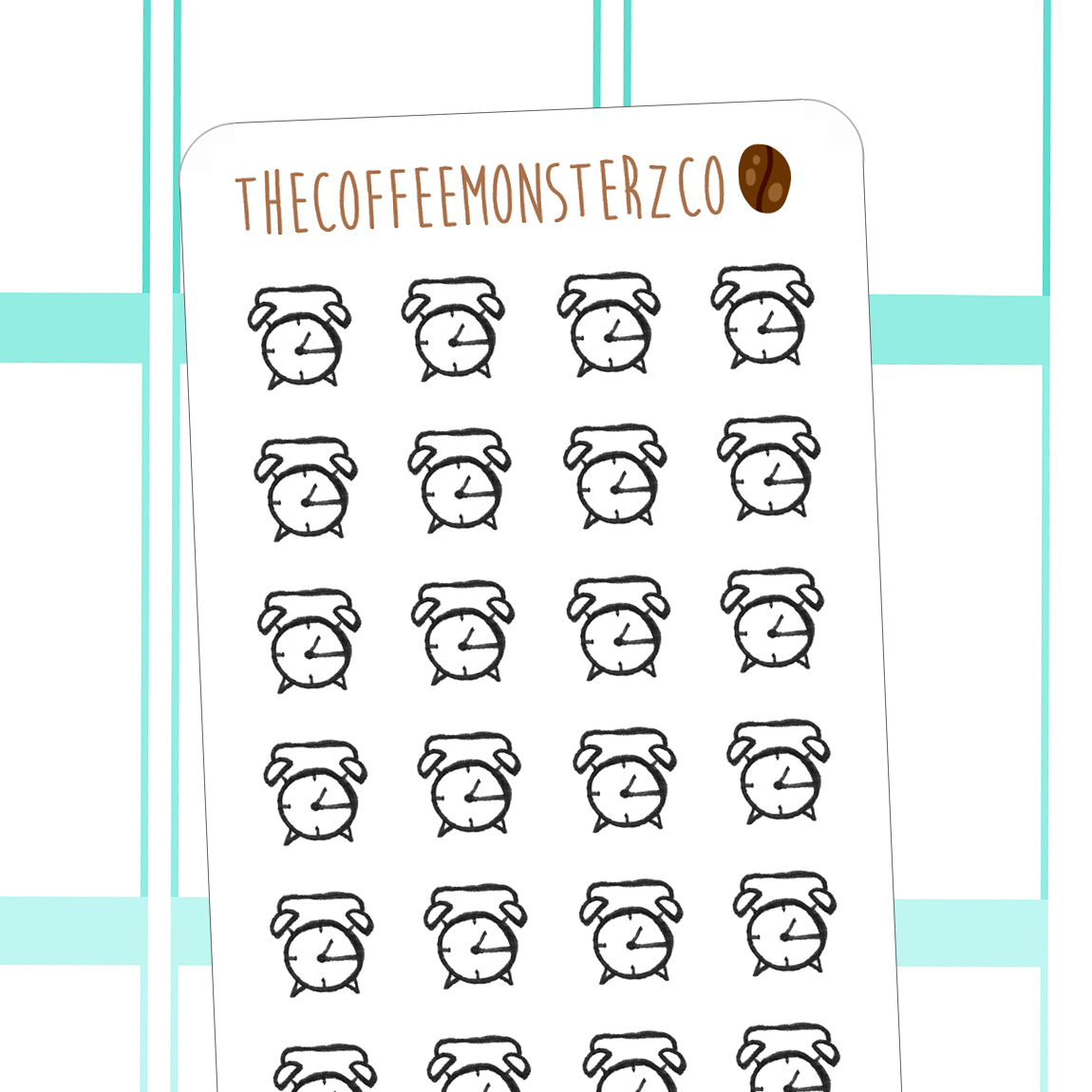 alarm clock doodles, TheCoffeeMonsterzCo