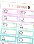 Winter Emotis 1.5" Glitter Labels (FINAL STOCK)