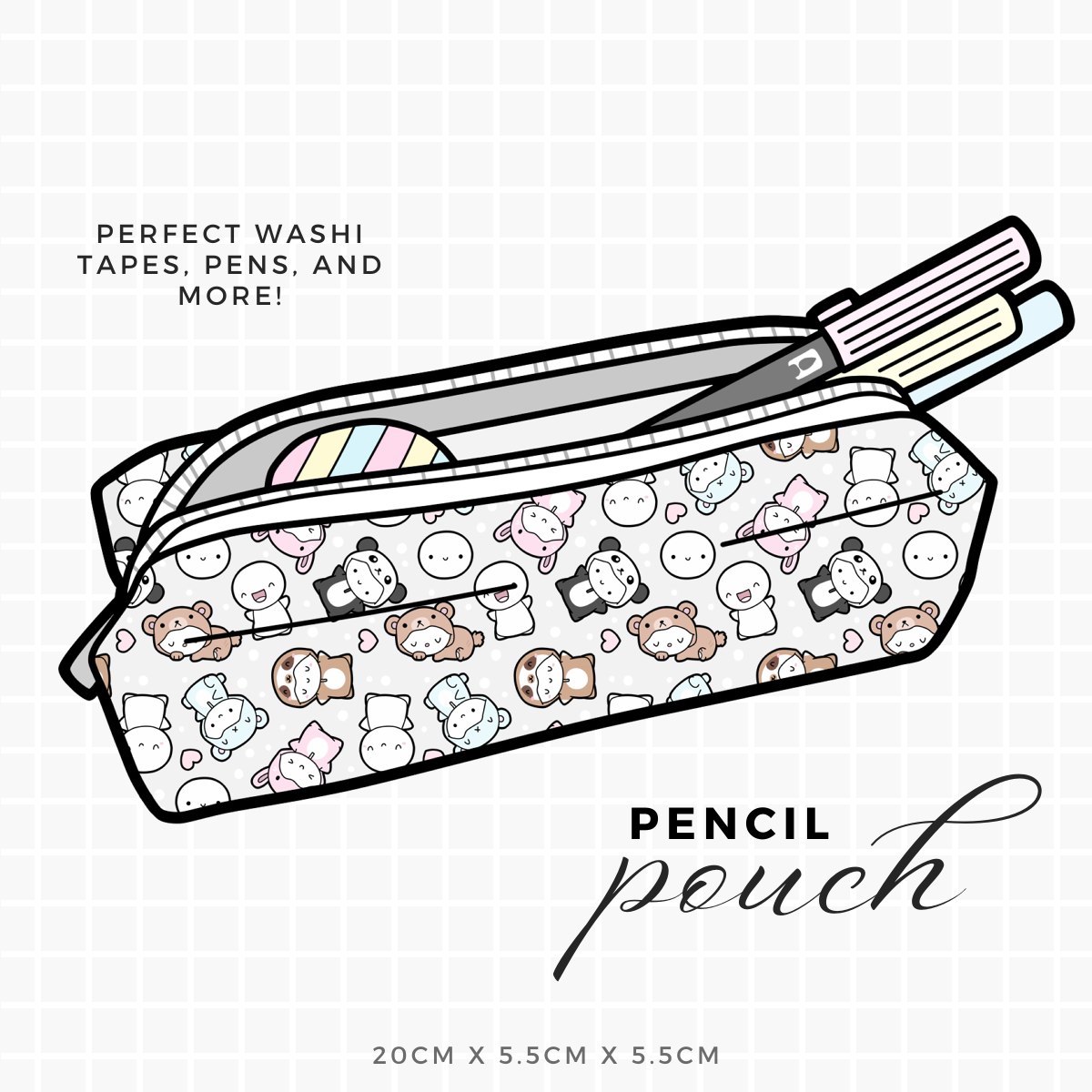 Misfit Barely Grey - Emoti Pencil Pouch (1 per customer)
