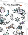 Large Winter Doodle Stickers
