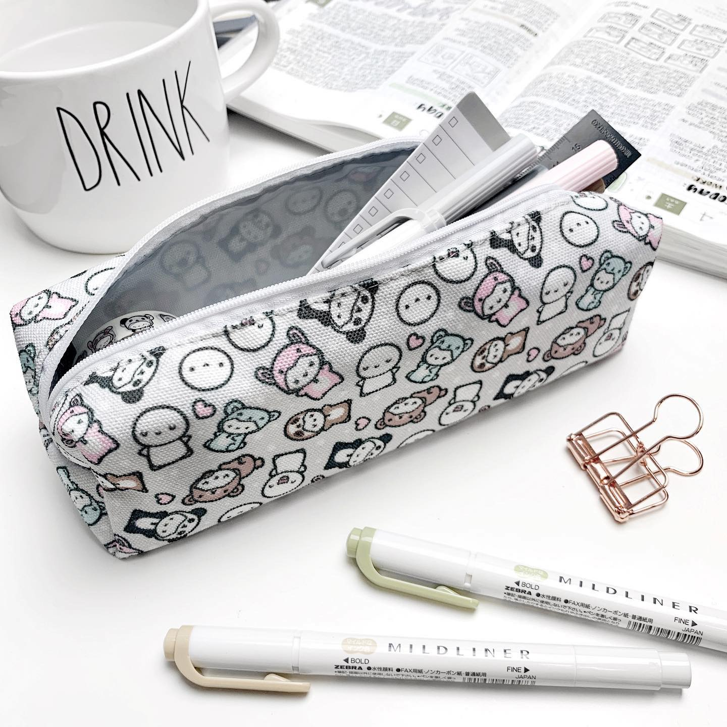 Misfit Barely Grey - Emoti Pencil Pouch (1 per customer)