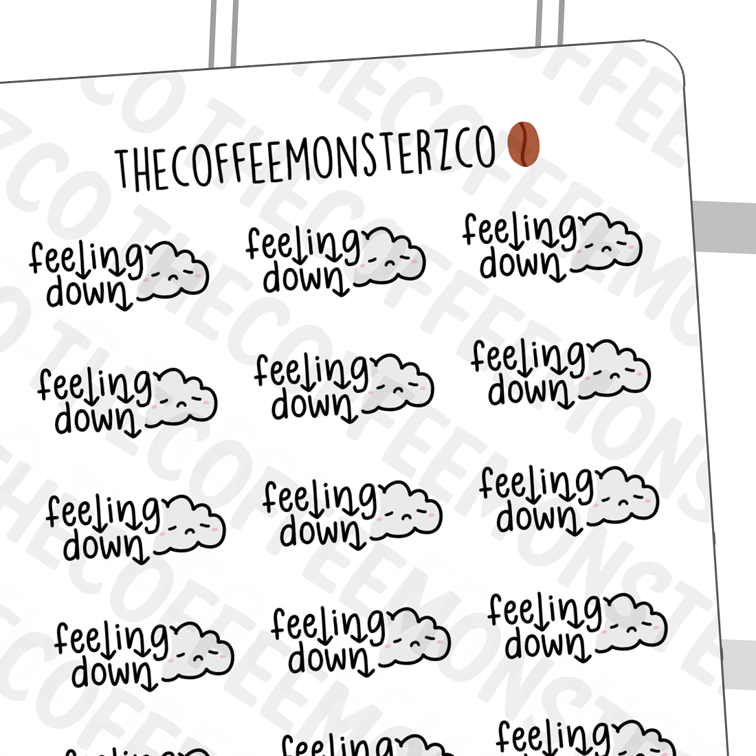 Feeling Down Doodles - TheCoffeeMonsterzCo