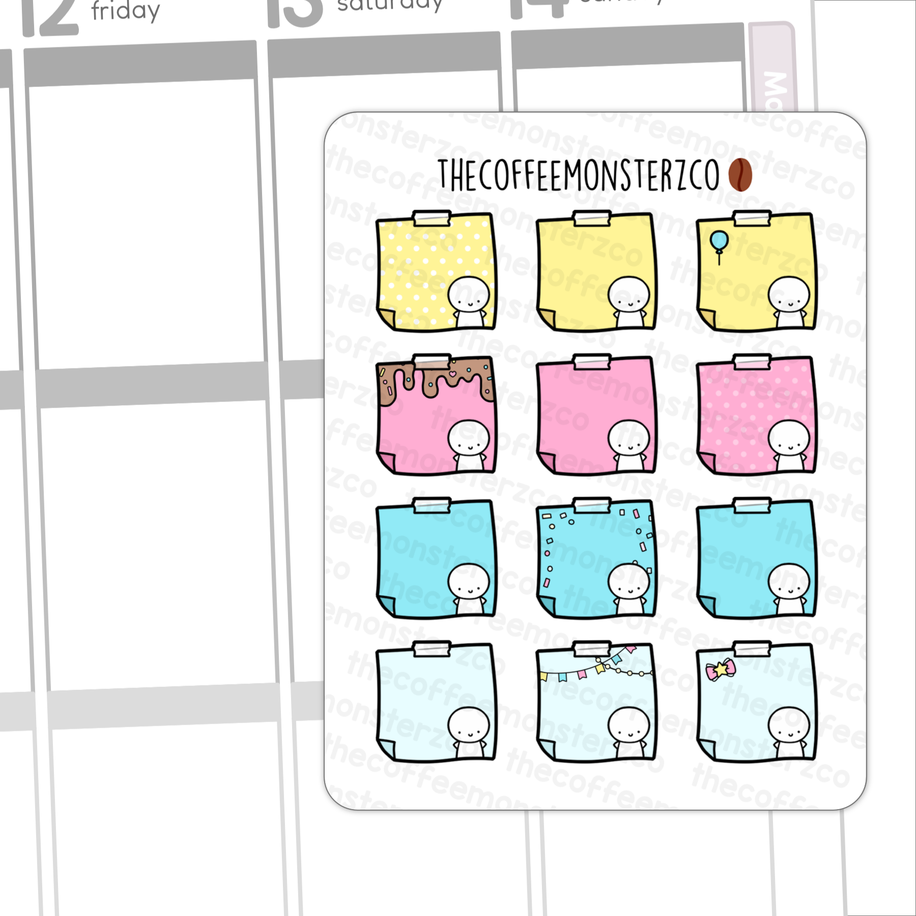 Birthday Bash Emoti Functional Stickers