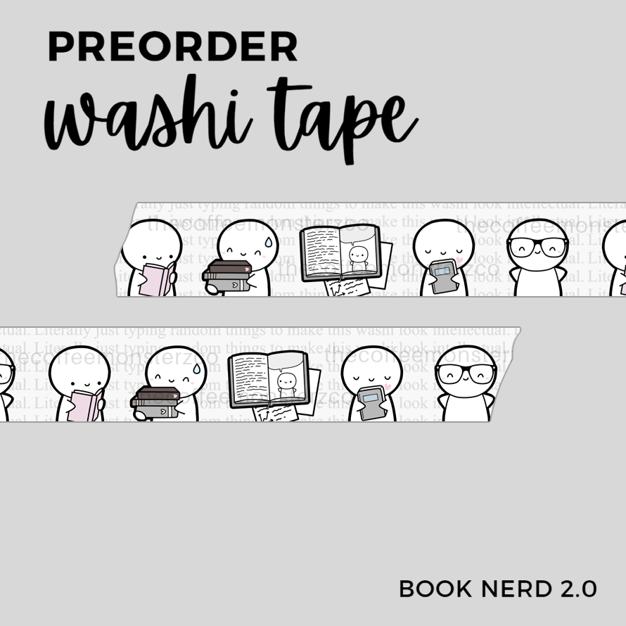 Book Nerd 2.0 Washi Tape - 15mm