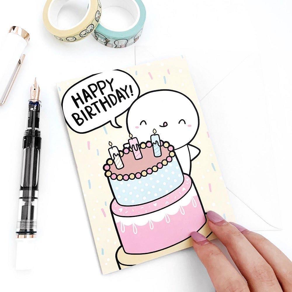 Happy Birthday Card (Folded Greeting Card) - TheCoffeeMonsterzCo