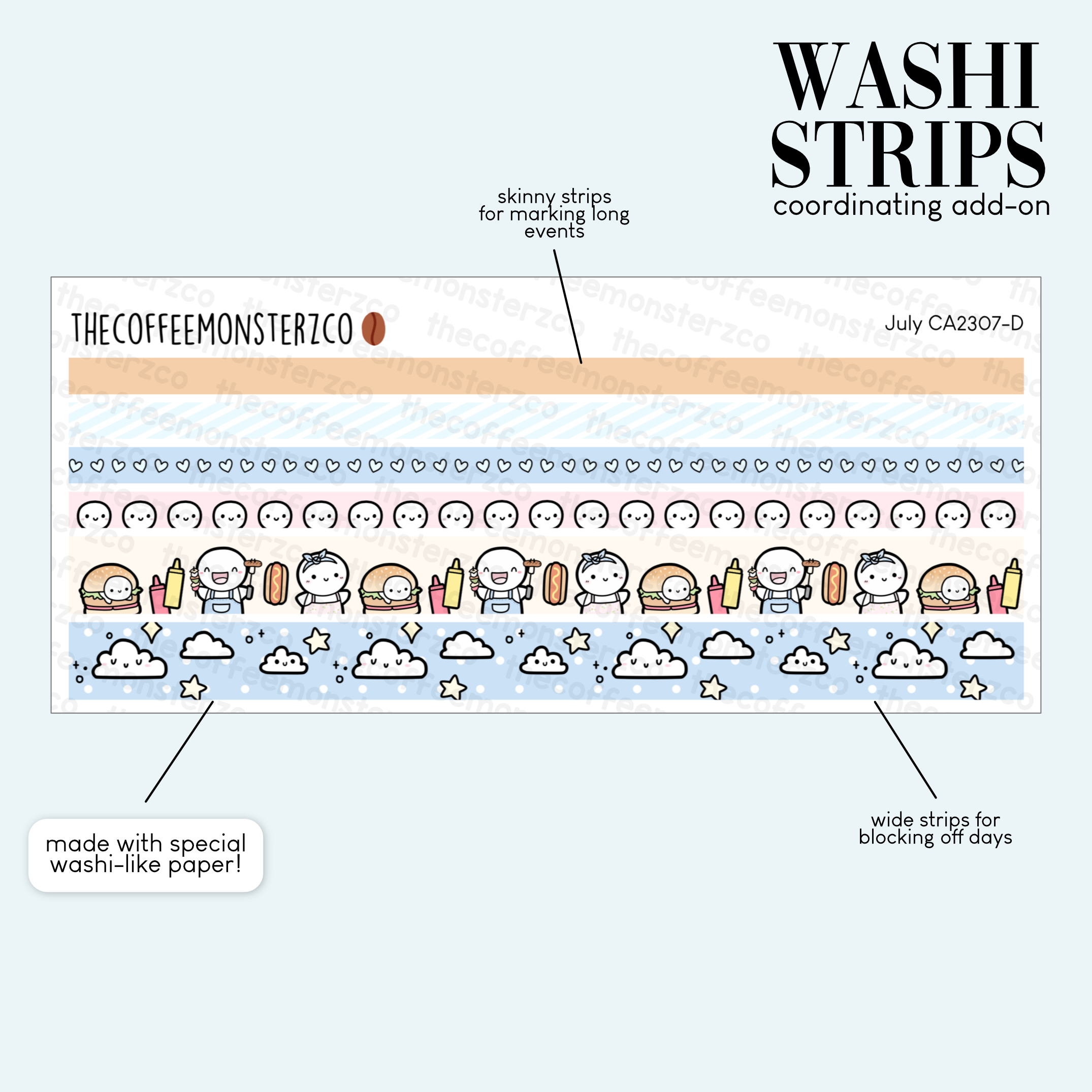 Washi Paper Stickers – TheCoffeeMonsterzCo