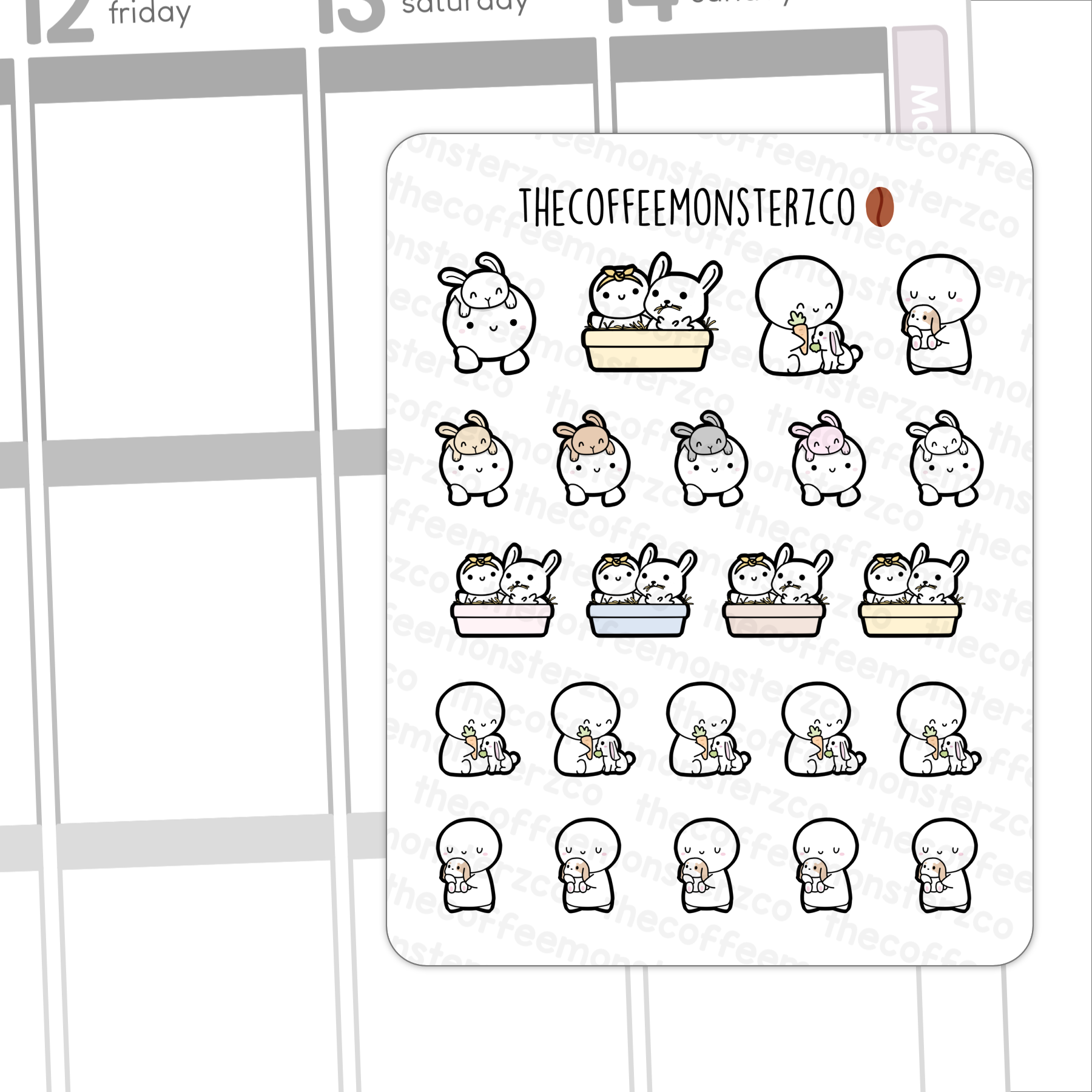 Bunny Care Emotis