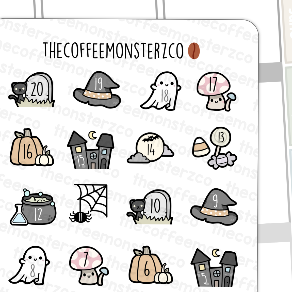 Halloween Countdown Doodles