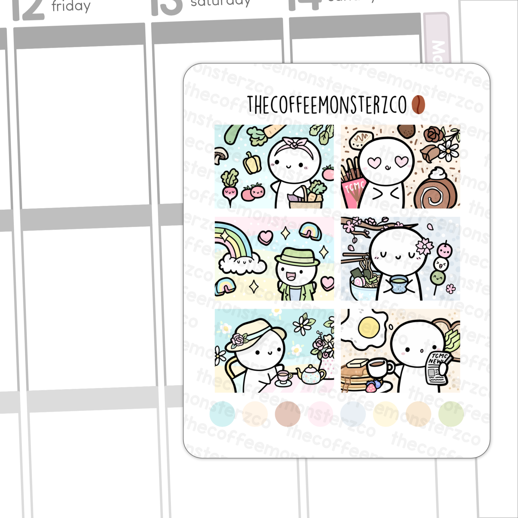 Monthly Artwork & Text - Hobonichi Cousin