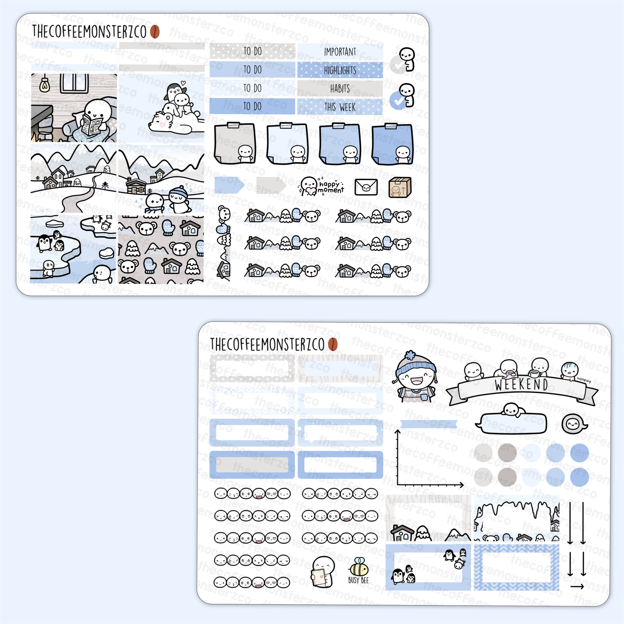 Icy Wonderland Hobonichi Cousin Kit