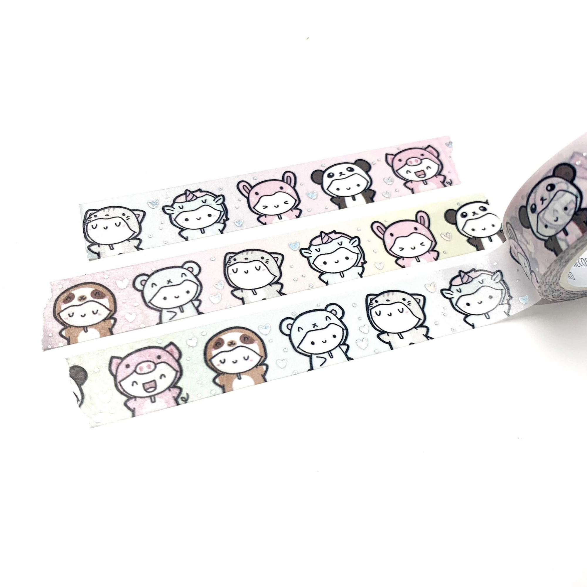 Rainbow Animal Onesies 2.0 Washi Tape - 15mm (1 per customer)