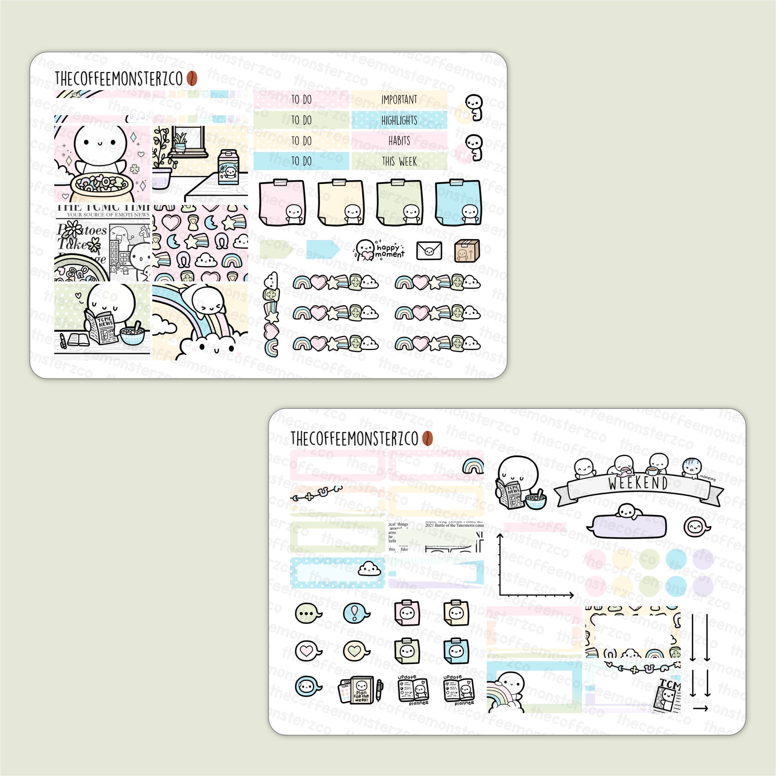 Pastel Galaxy Hobonichi Cousin Kit – TheCoffeeMonsterzCo