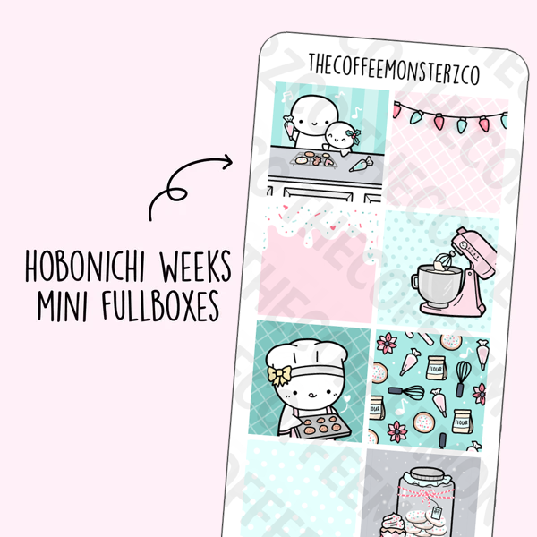 Holiday Baking Hobonichi Weeks Mini Fullboxes - TheCoffeeMonsterzCo