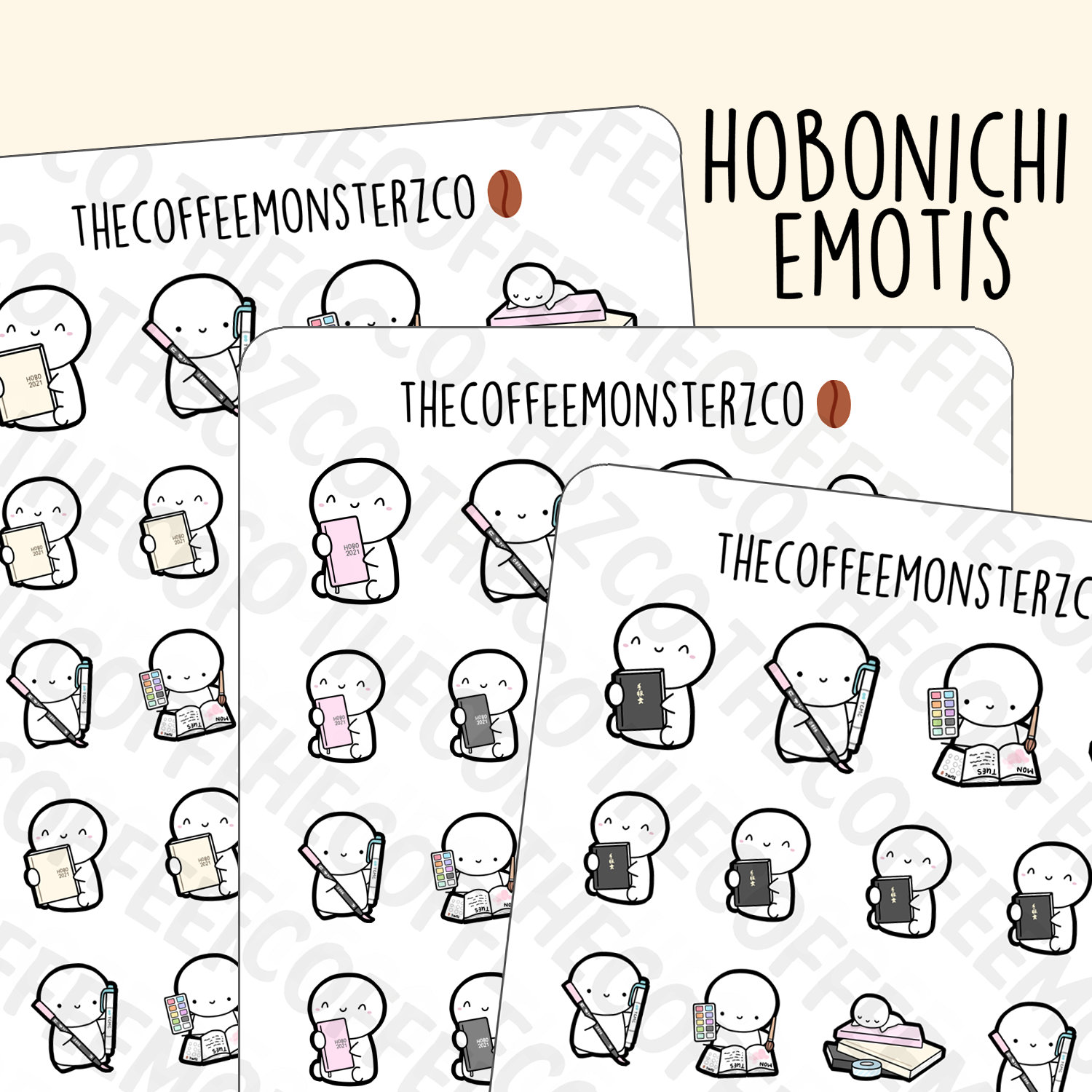Hobonichi Emotis 2021 - TheCoffeeMonsterzCo