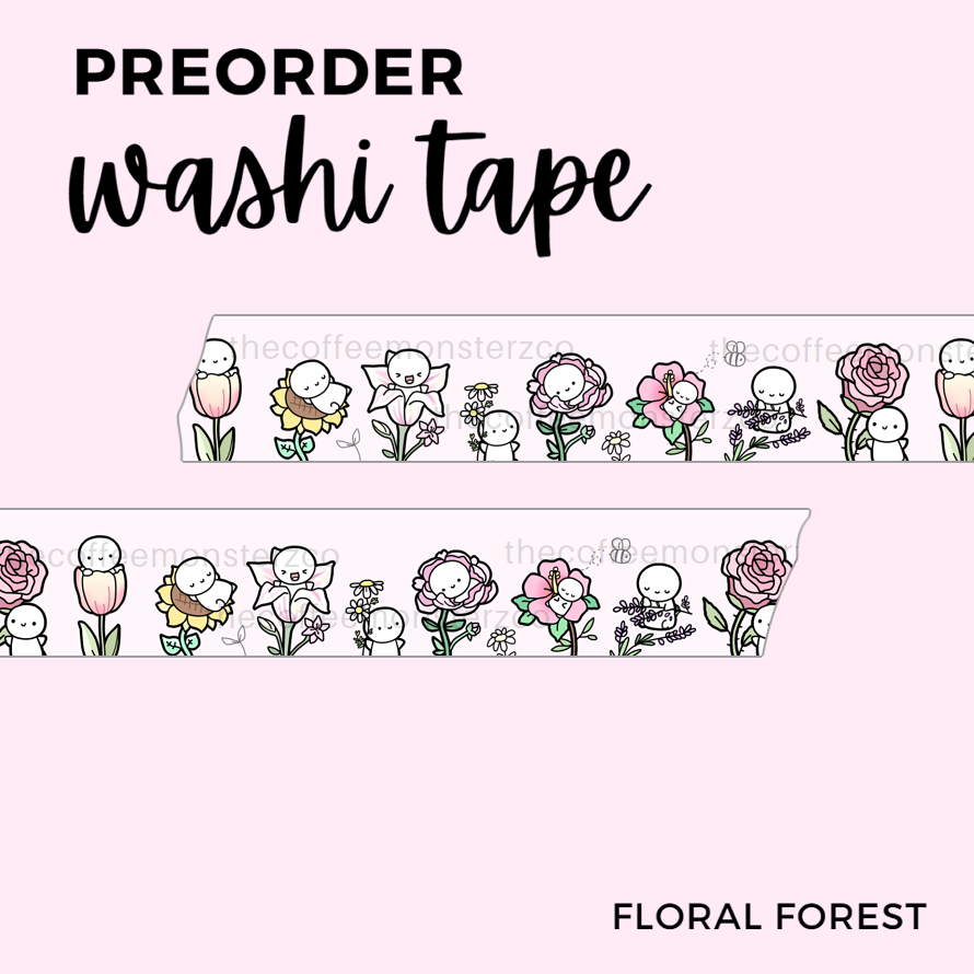 Floral Forest Washi Tape - 15mm