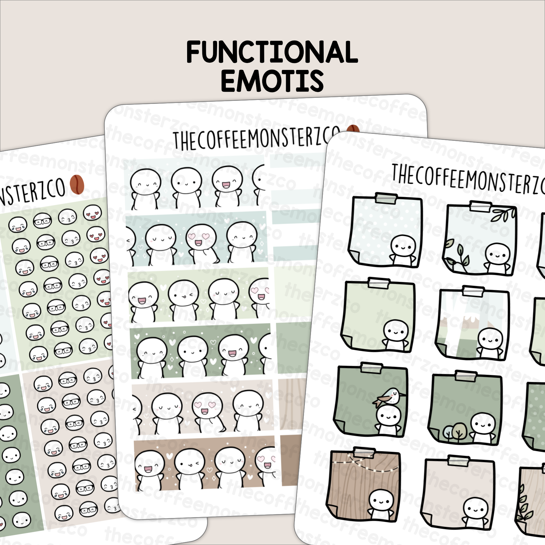 Out of the Woods Emotis Functional Stickers