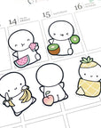 Mini Fruits & Veggie Emoti Die Cuts, TheCoffeeMonsterzCo