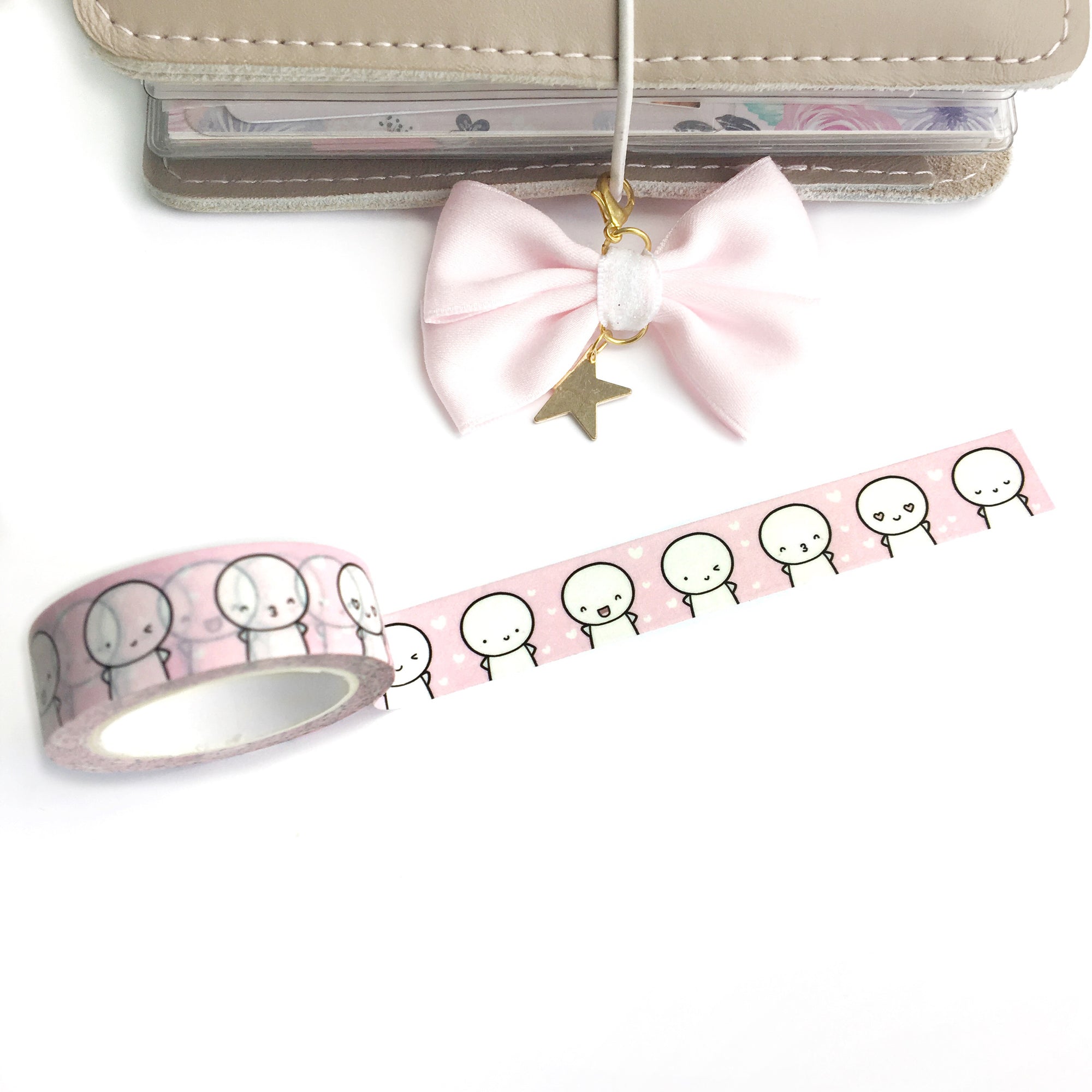 Powder Pink Emoti Washi Tape (2 per person), TheCoffeeMonsterzCo
