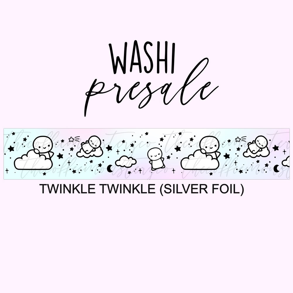 PRESALE Twinkle Twinkle Washi Tape (Silver Foil)