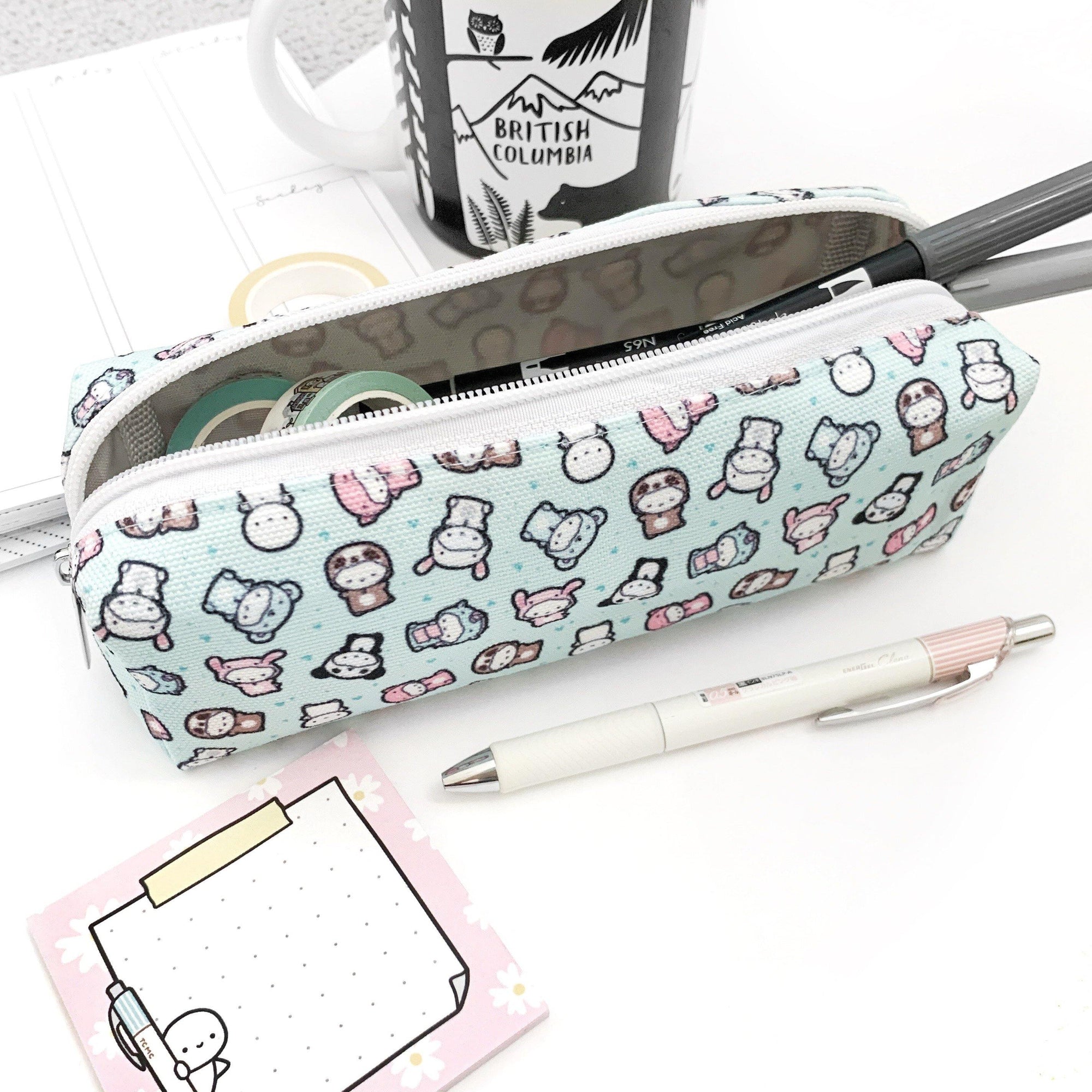 Winter Blue Animal Onesie Pencil Pouch (1 PER PERSON) - TheCoffeeMonsterzCo
