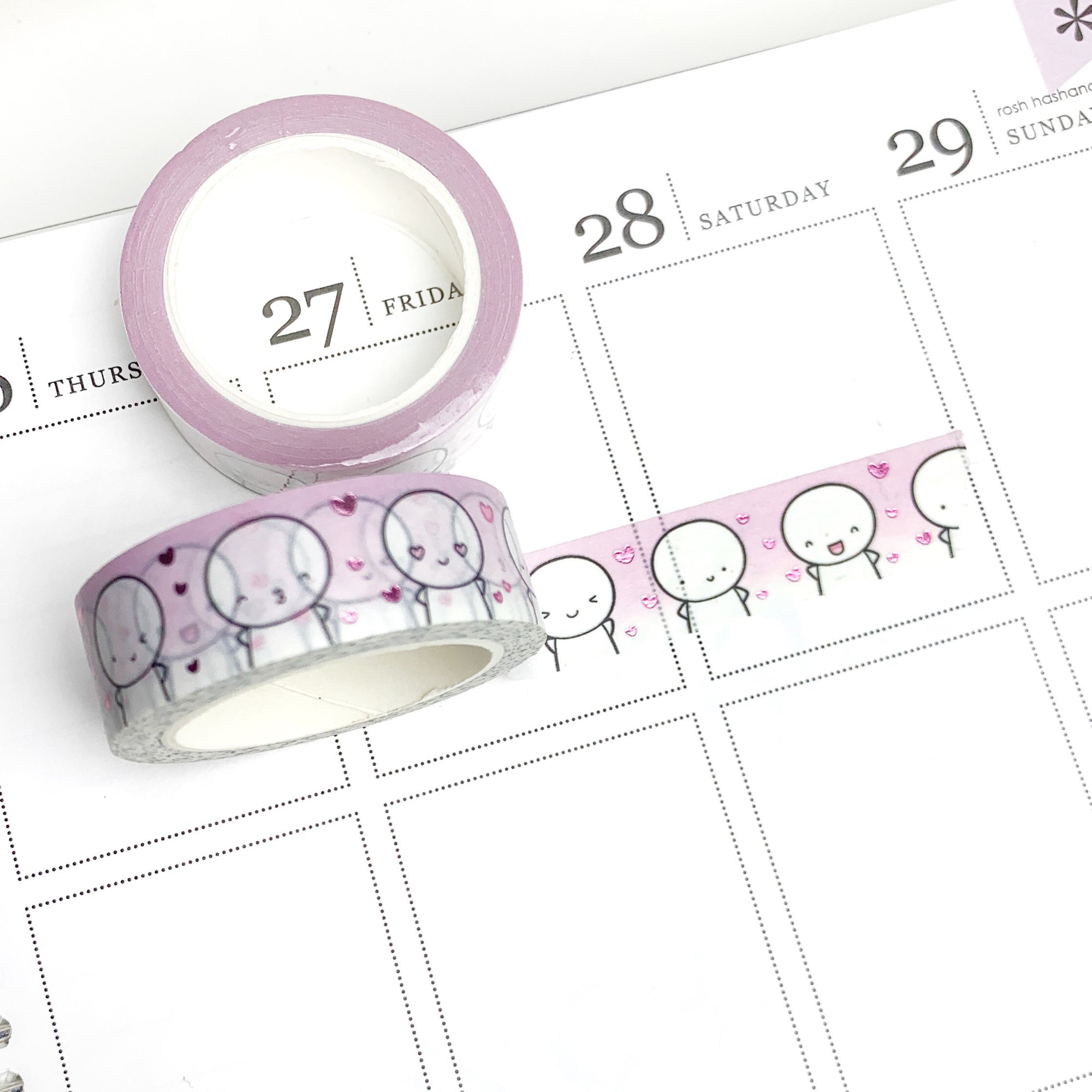Lavender Gradient Emoti Washi Tape - 15mm