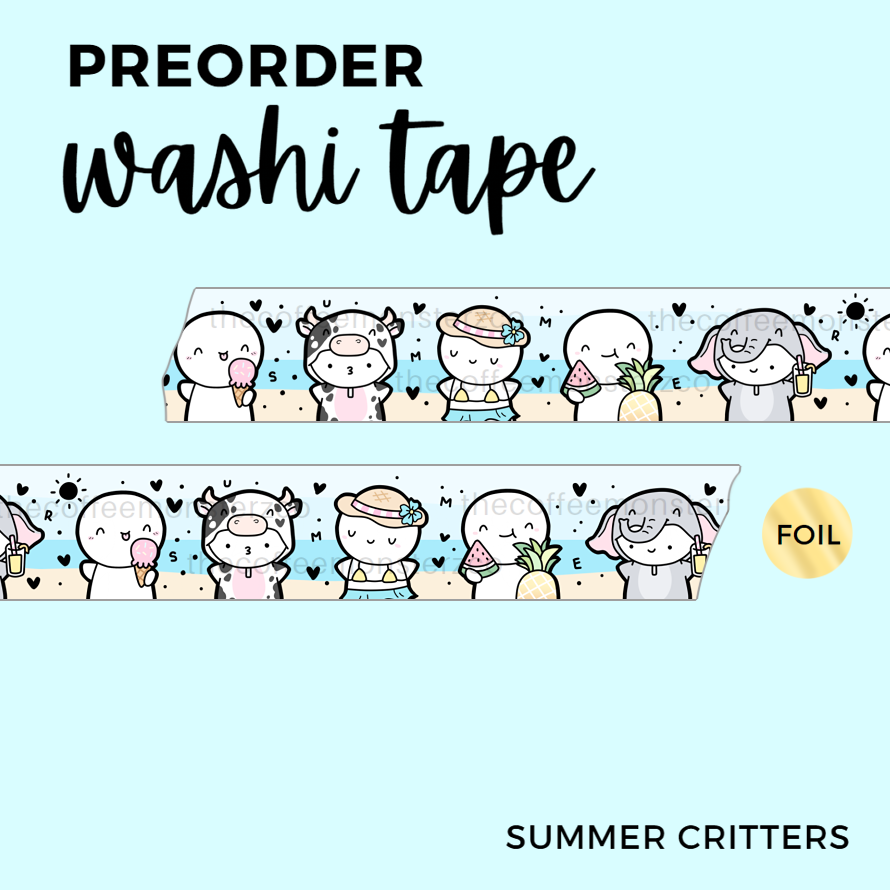 Summer Critters Washi Tape - 15mm