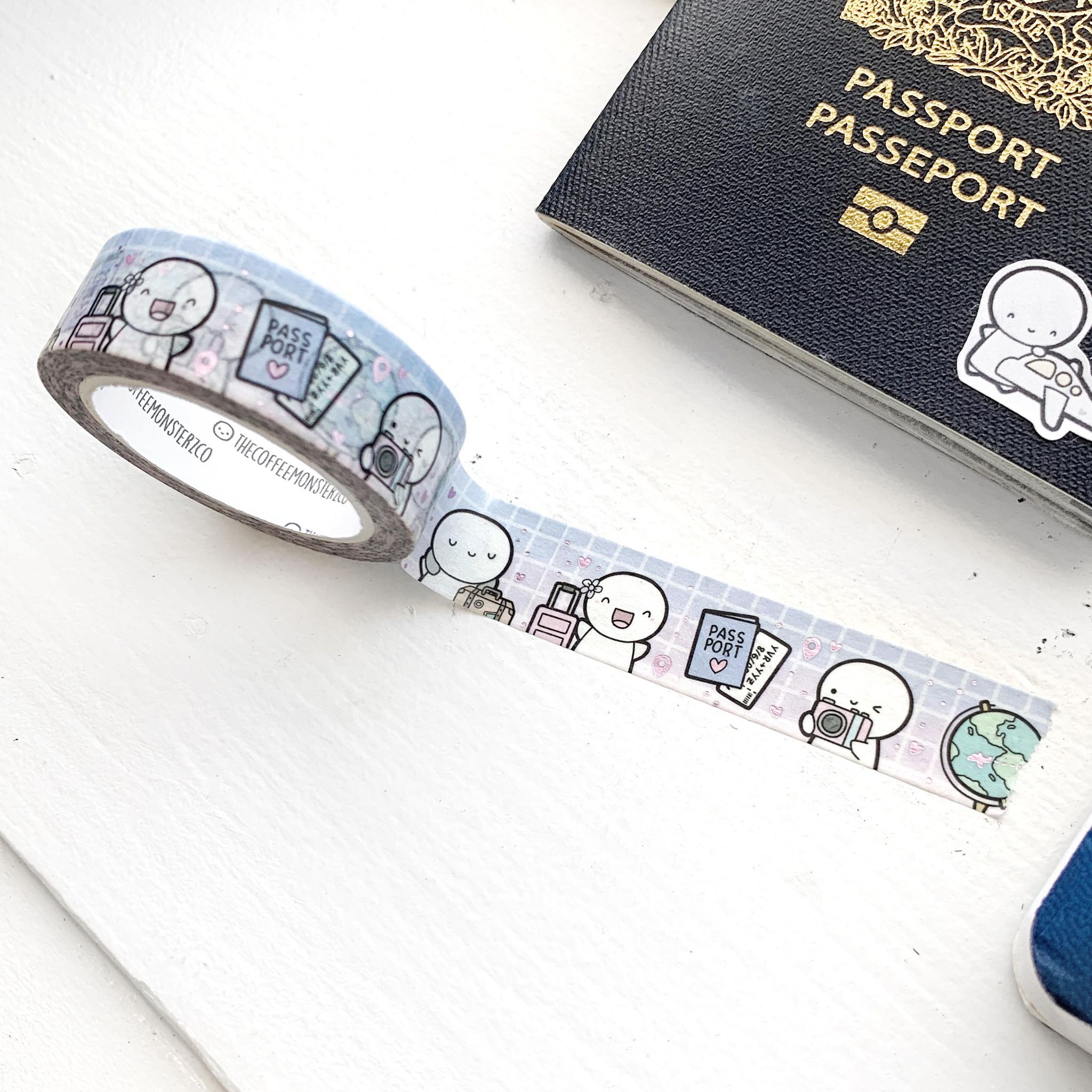 Travel Time Washi Tape - 15mm – TheCoffeeMonsterzCo