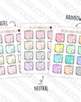 Rainbow Sticky Note Stickers, TheCoffeeMonsterzCo