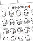 Job Hunt Emotis, TheCoffeeMonsterzCo