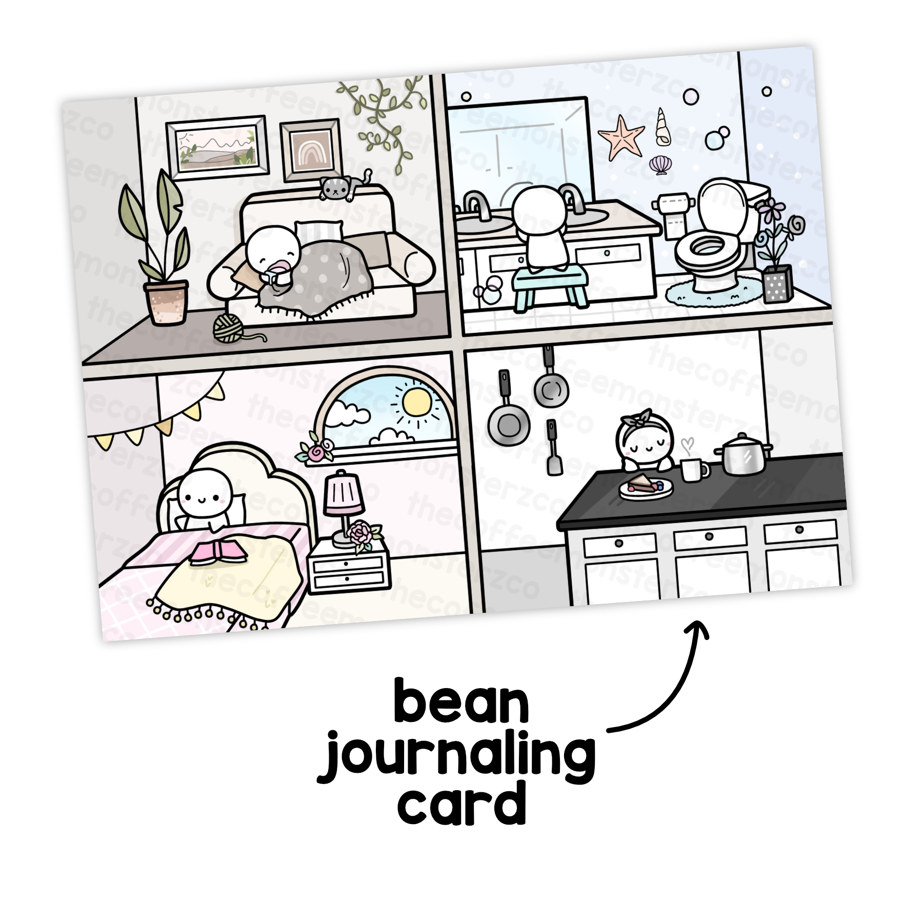 Four Rooms - Card Print