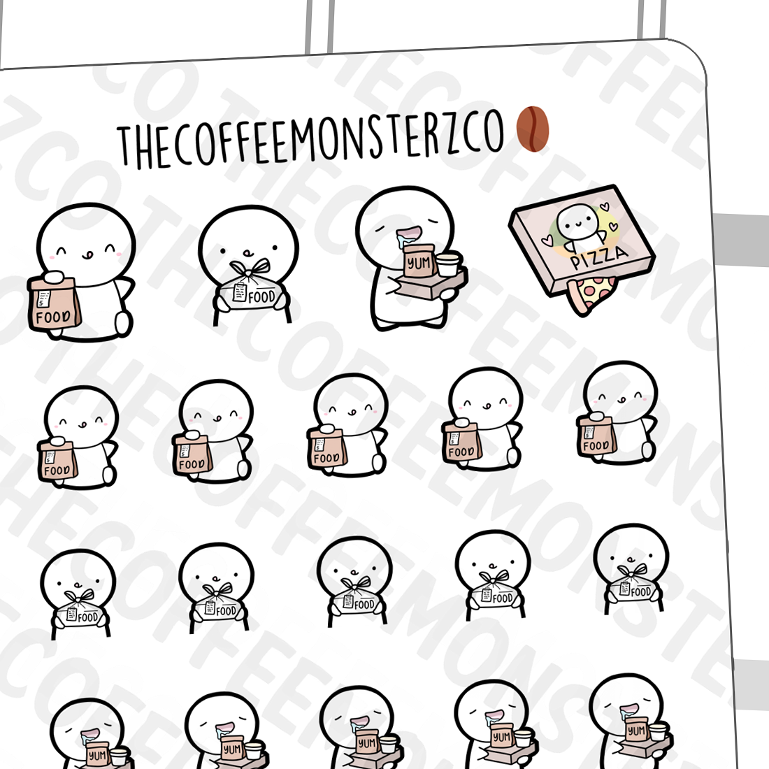 Takeout Emotis - TheCoffeeMonsterzCo