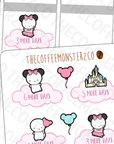 theme park countdown emotis, TheCoffeeMonsterzCo