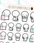manicure emotis, TheCoffeeMonsterzCo