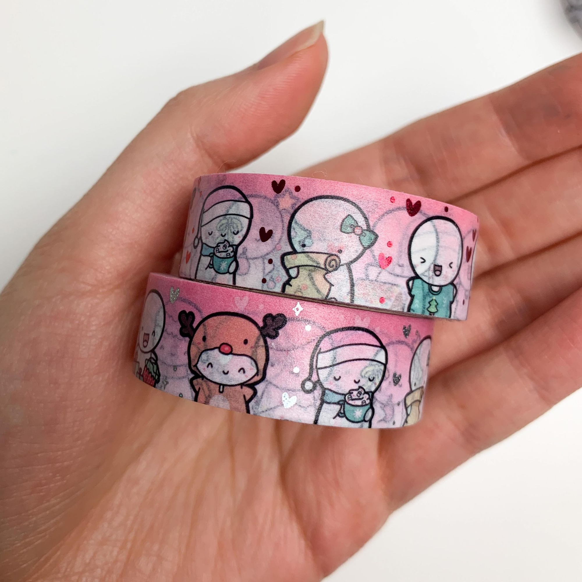 Christmas Emoti Washi Tape - 15mm - TheCoffeeMonsterzCo