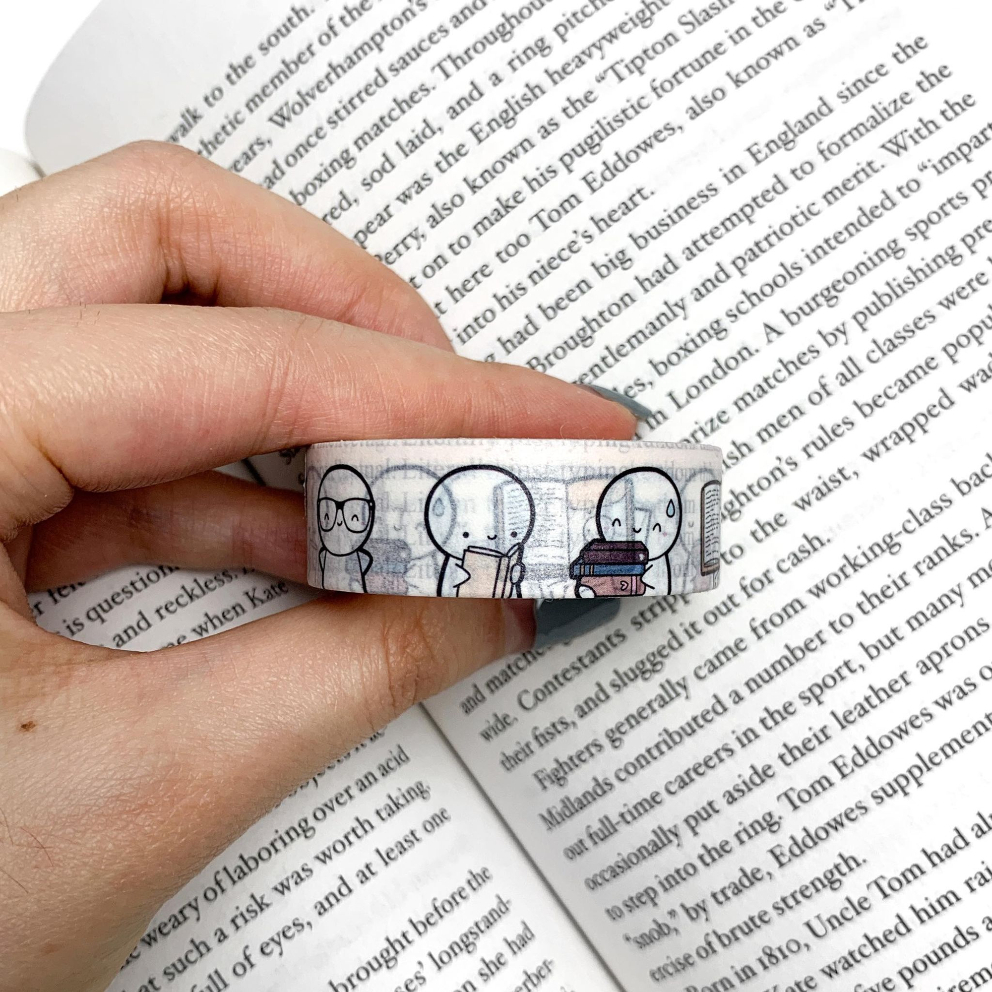 Book Nerd Washi Tape - 15mm - TheCoffeeMonsterzCo
