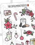 Large Christmas Doodle Stickers
