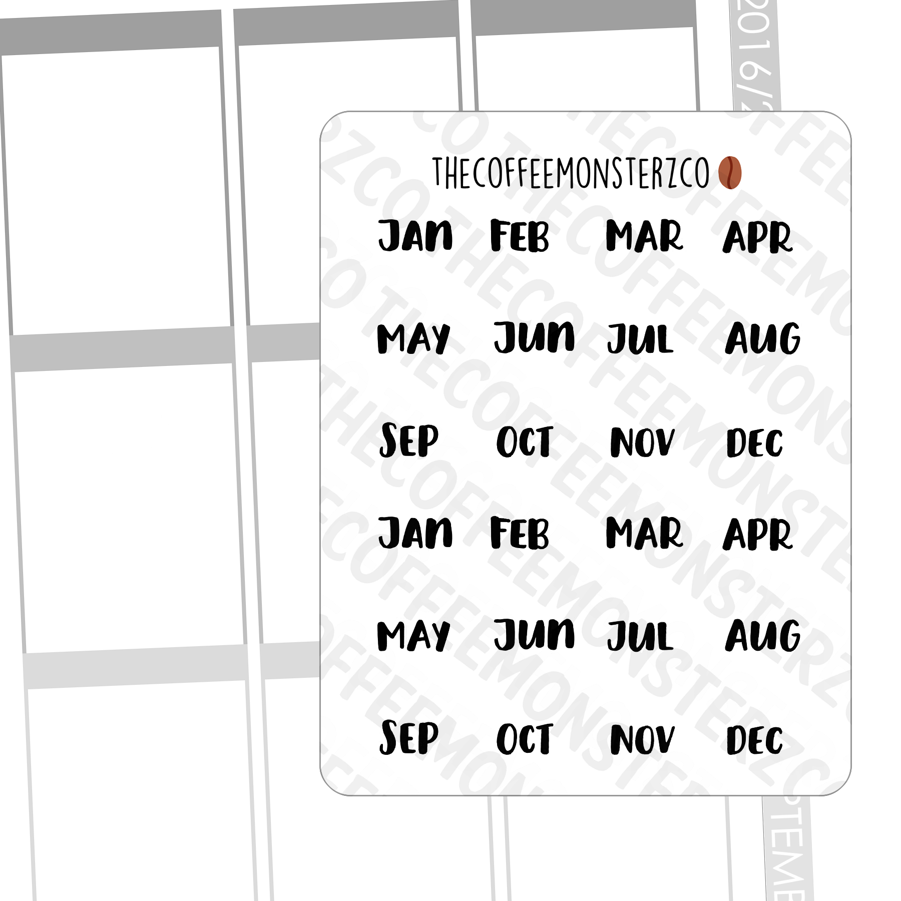 Helen's Lettering: Abbreviated Months