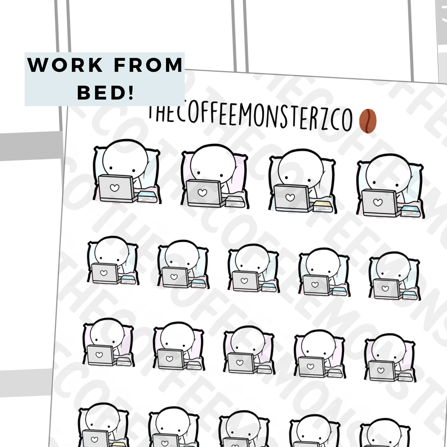 Work From Bed Emotis