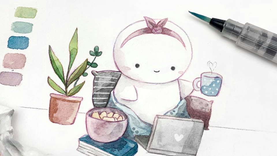My Watercolor Process - TheCoffeeMonsterzCo